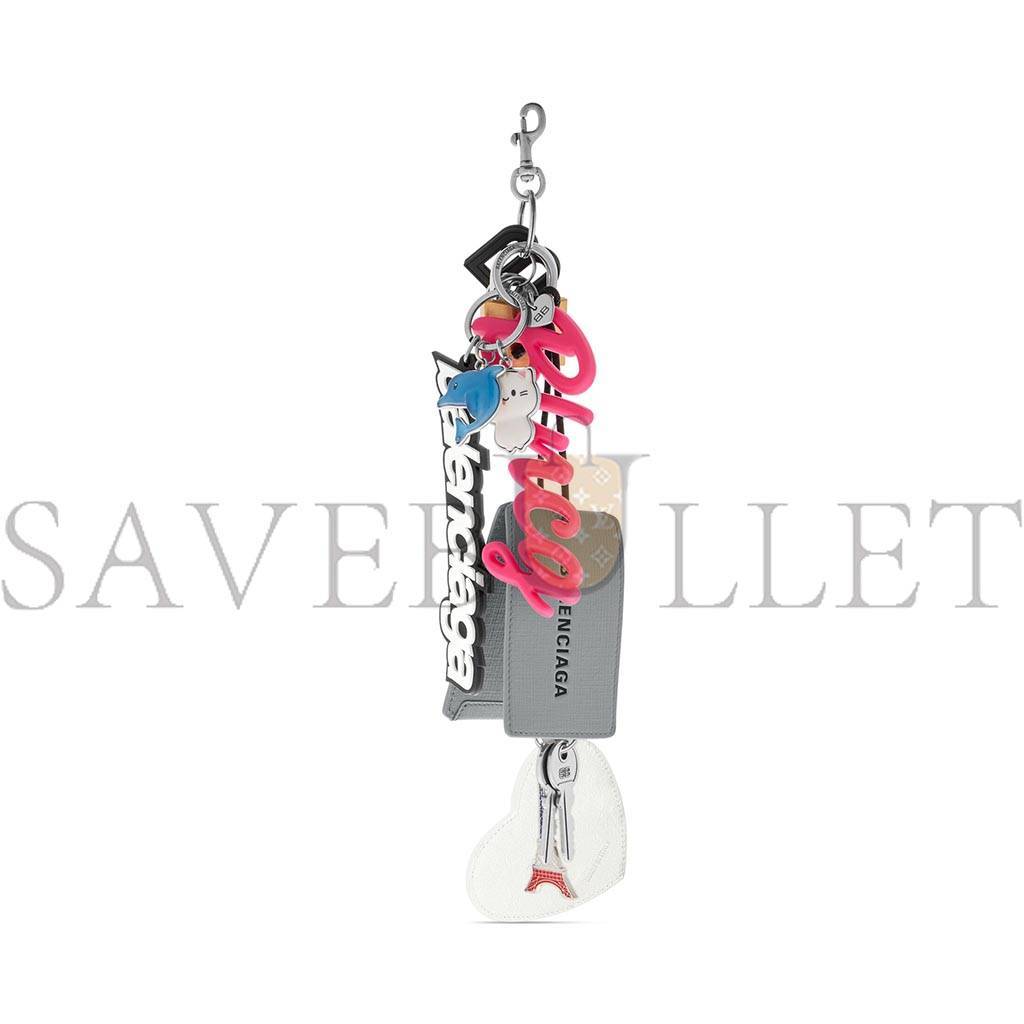 BALENCIAGA WOMEN'S TURNER KEYCHAIN IN MULTICOLORED 7934952AA8R8486 (34*9*2cm)